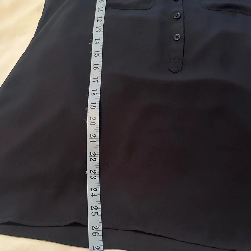 LOFT Black  Sleeveless Blouse with Button Front NWOT - Picture 6 of 6